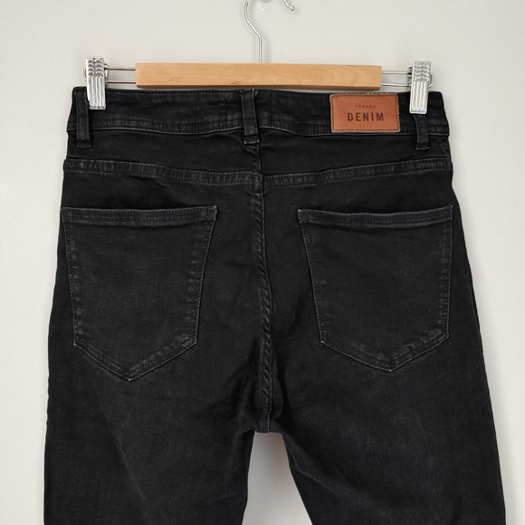 Sezane Perfect Slim Jeans Organic Cotton Black Size 30 - Picture 13 of 16